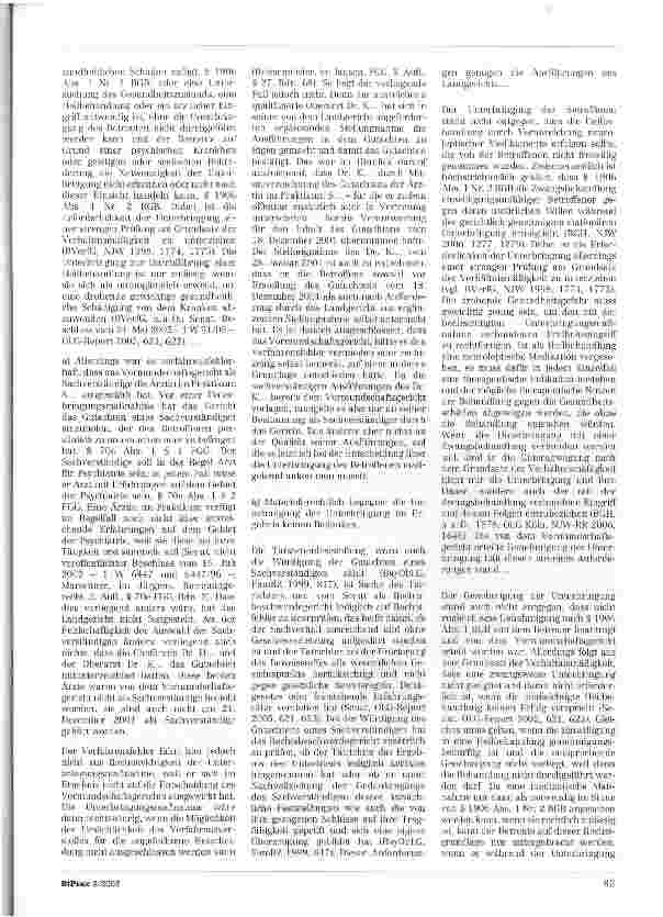 Vorschauseite 2: Zur Auswahl des Sachverständigen in einem Unterbringungsverfahren