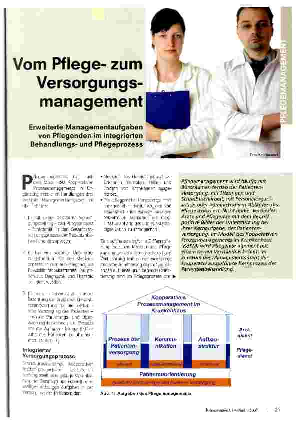 Vorschauseite 1: Vom Pflegezum Versorgungsmanagement