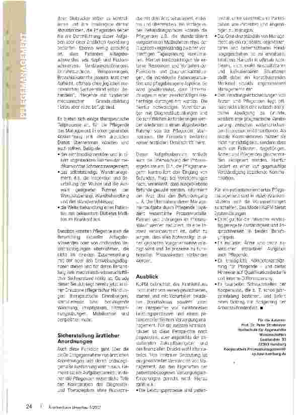 Vorschauseite 4: Vom Pflegezum Versorgungsmanagement