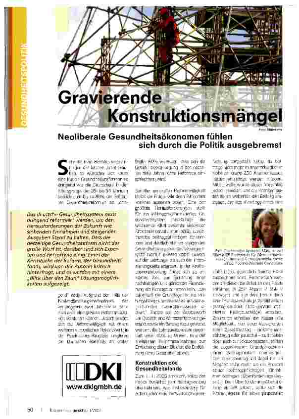 Vorschauseite 1: Gravierende Konstruktionsmängel