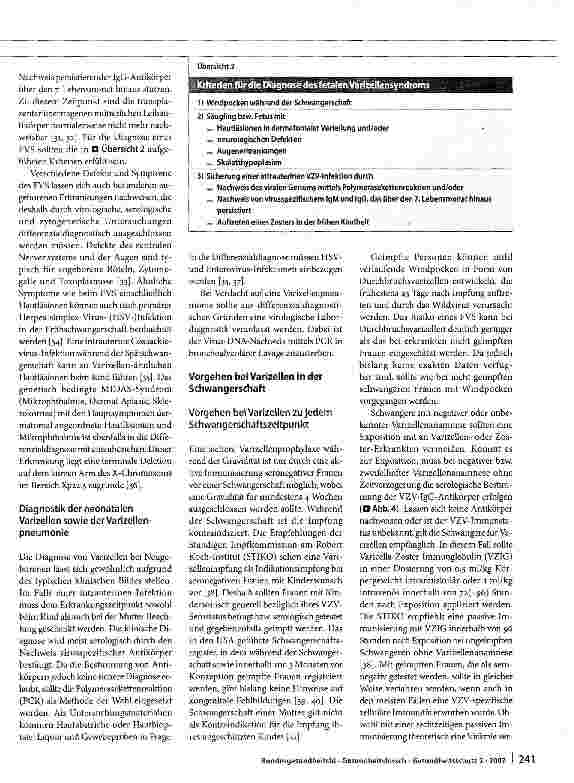 Vorschauseite 5: Varizellen in der Schwangerschaft und bei Neugeborenen