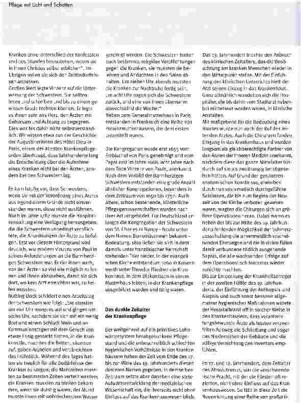Vorschauseite 3: Pflege mit Licht und Schatten - Teil 2: Vom städtischen Hospital bis zu den Freien Schwestern