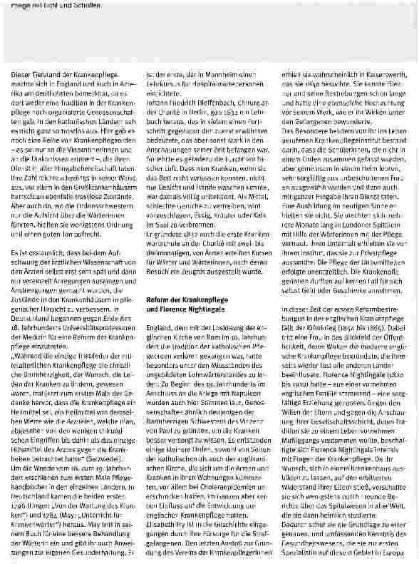 Vorschauseite 5: Pflege mit Licht und Schatten - Teil 2: Vom städtischen Hospital bis zu den Freien Schwestern