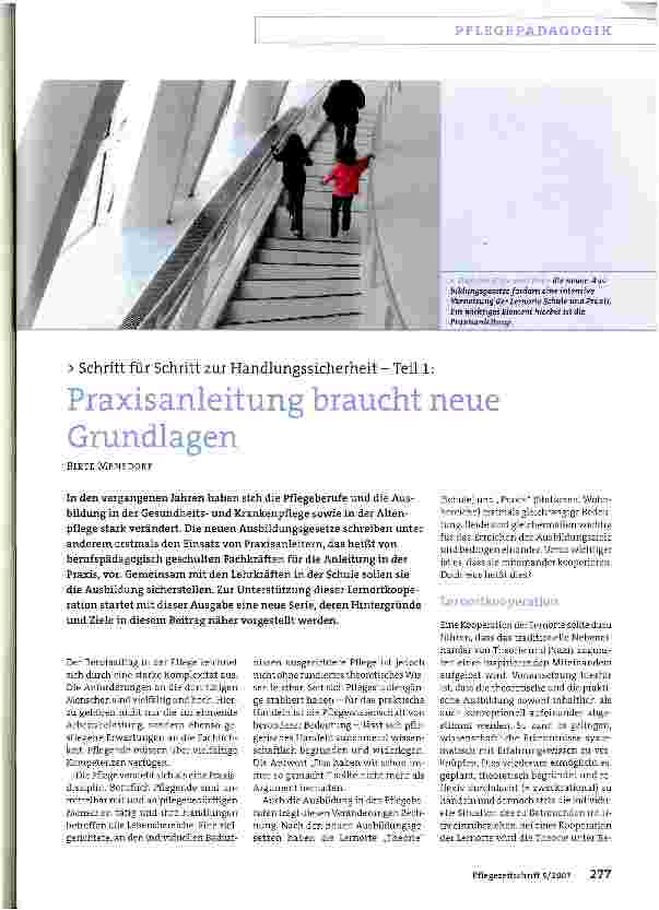 Vorschauseite 1: Schritt für Schritt zur Handlungssicherheit - Teil 1: Praxisanleitung braucht neue Grundlagen