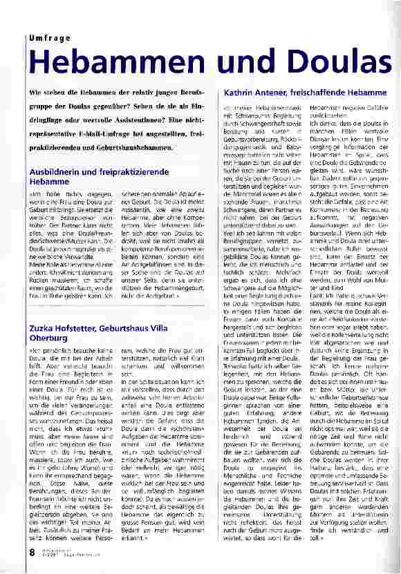 Vorschauseite 1: Hebammen und Doulas