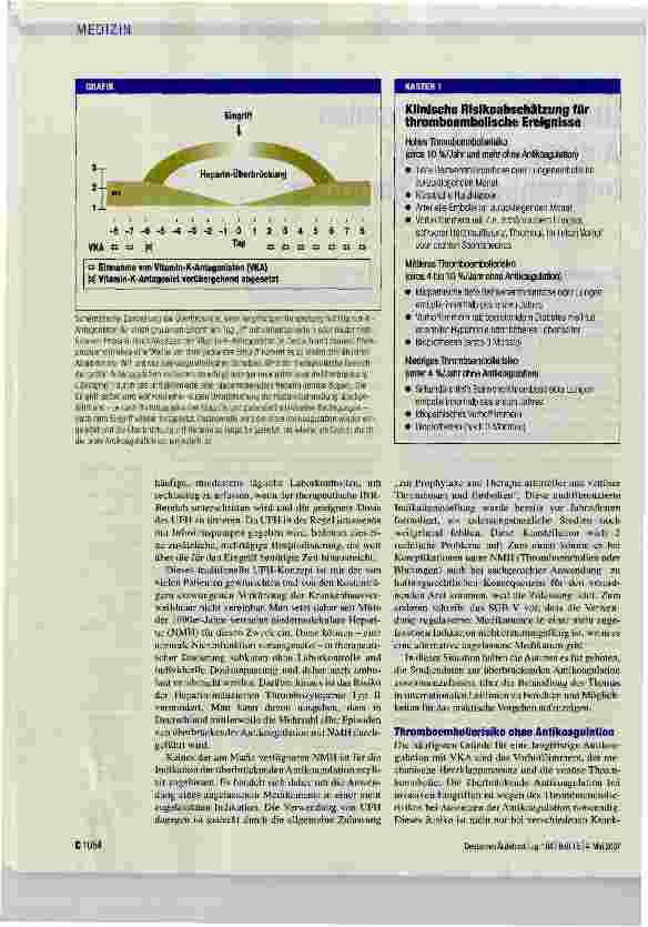 Vorschauseite 2: Überbrückung der oralen Antikoagulation bei interventioneilen Eingriffen