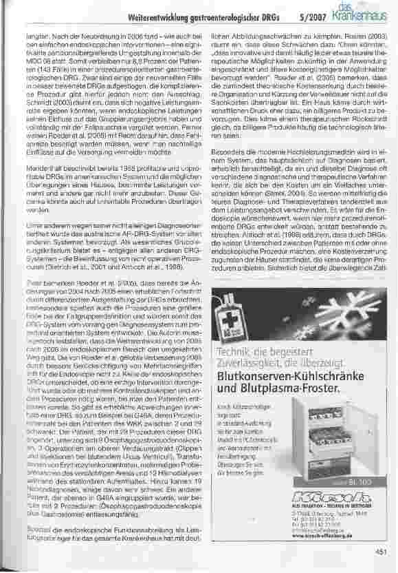 Vorschauseite 5: Weiterentwicklung gastroenterologischer DRGs
