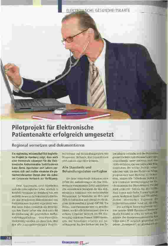 Vorschauseite 1: Pilotprojekt für Elektronische Patientenakte erfolgreich umgesetzt