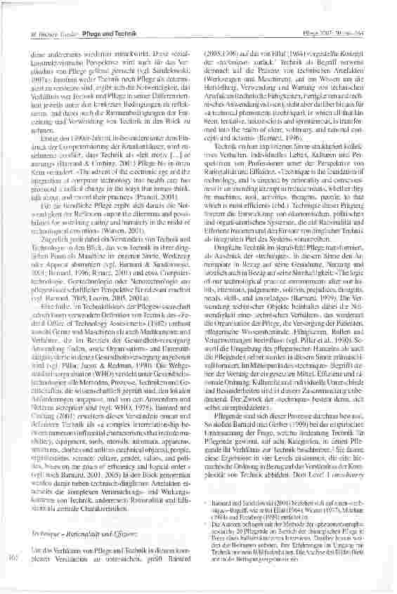 Vorschauseite 2: Pflege und Technik - Annäherung an ein spannungsreiches Verhältnis Zum gegenwärtigen Stand der internationalen Diskussion