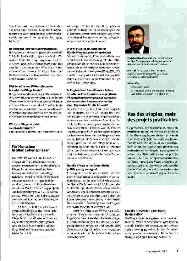 Vorschauseite 2: Wir sind kein ThinkTank, der sich Utopien ausdenkt