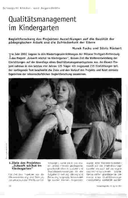 Vorschauseite 1: Qualitätsmanagement im Kindergarten