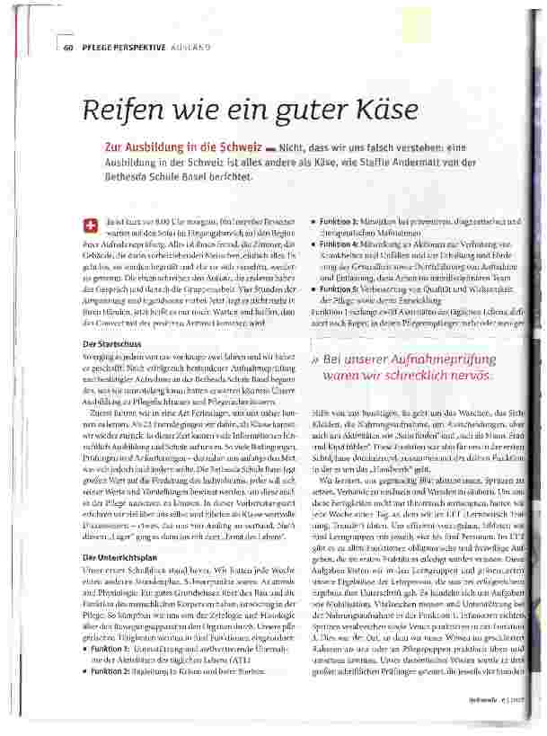 Vorschauseite 1: Reifen wie ein guter Käse