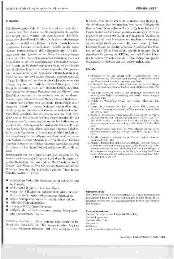 Vorschauseite 4: Rehabilitative Behandlung bei hypoxischem Hirnschaden