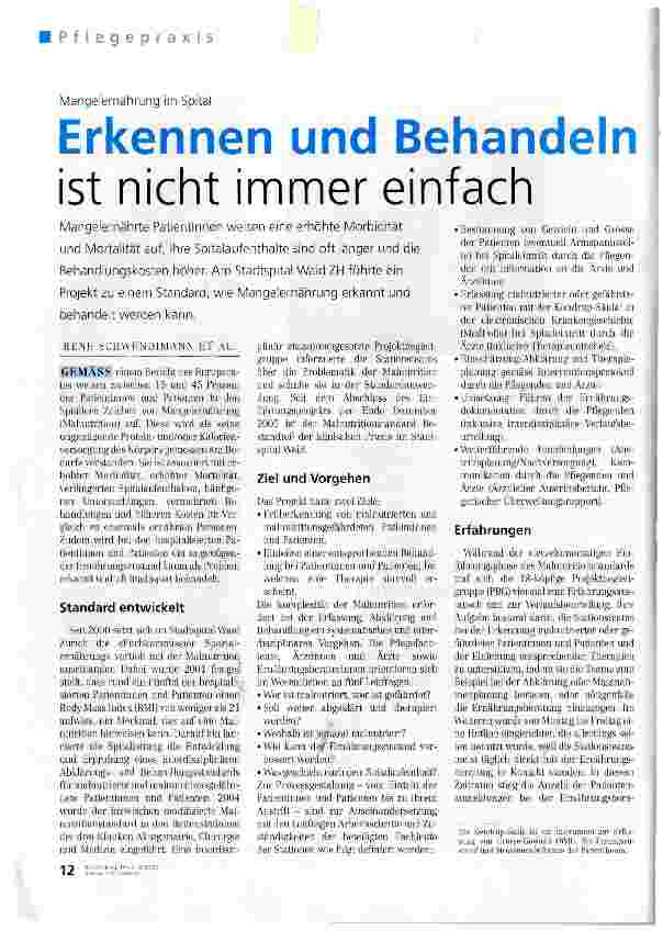 Vorschauseite 1: Erkennen und Behandeln ist nicht immer einfach