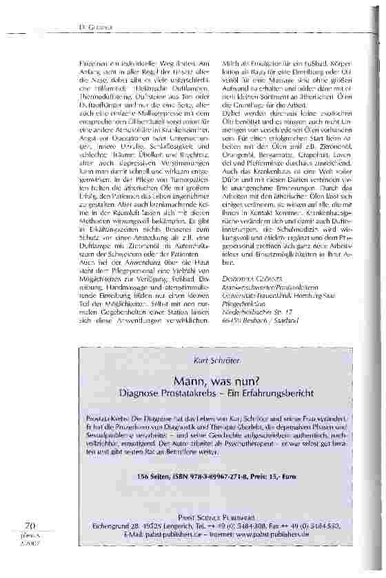 Vorschauseite 3: Vom Einsatz der Ätherischen Öle in der Krankenpflege