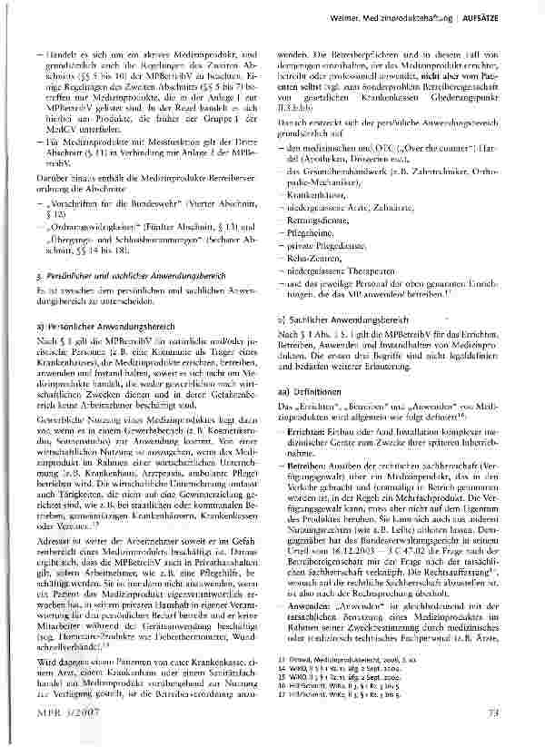 Vorschauseite 6: Medizinproduktehaftung - Strafund zivilrechtliche Haftung der Anwender und Betreiber von Medizinprodukte