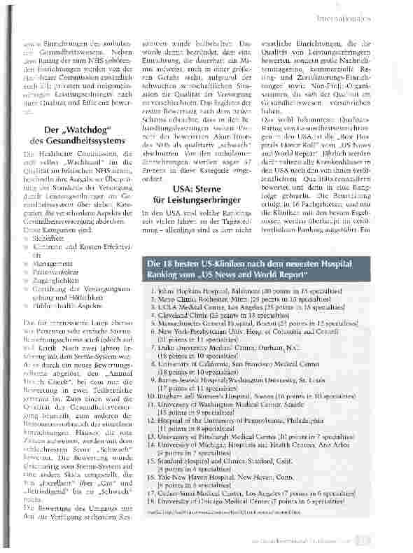 Vorschauseite 2: Die Stern-Deuter:Das Ranking der Gesundheitsanbieter