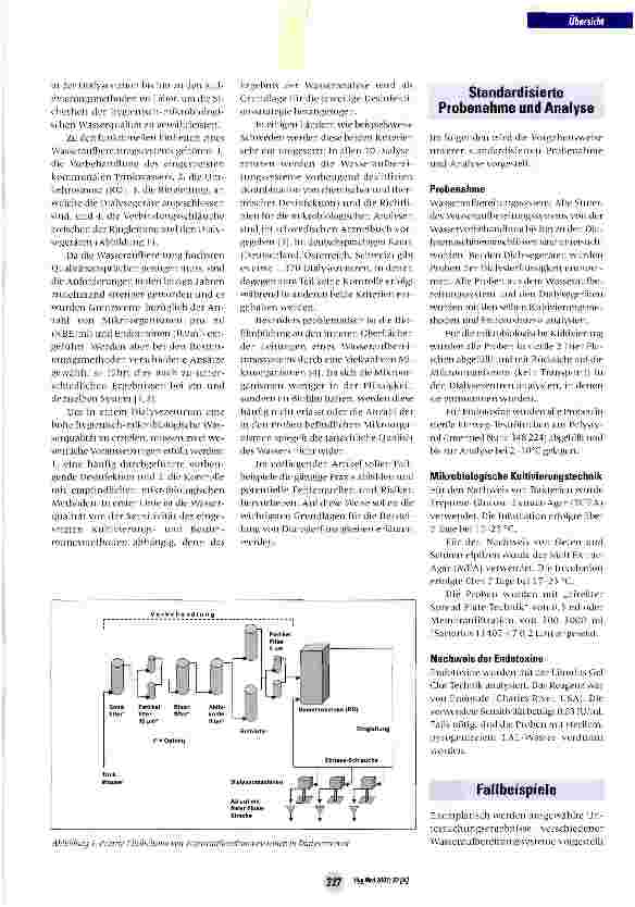 Vorschauseite 2: Wasseraufbereitungssysteme und Flüssigkeiten in der Dialyse