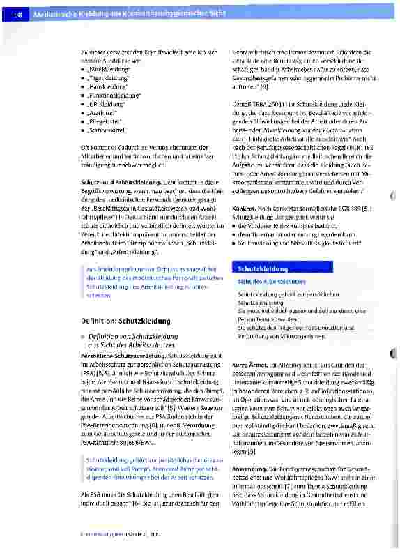 Vorschauseite 2: Medizinische Kleidung aus krankenhaushygienischer Sicht