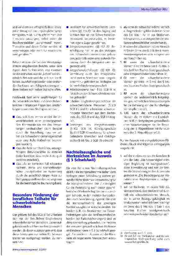 Vorschauseite 4: Überblick über das Schwerbehindertenrecht für freiberufliche Betreuer