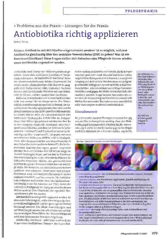 Vorschauseite 1: Antiobiotika richtig applizieren