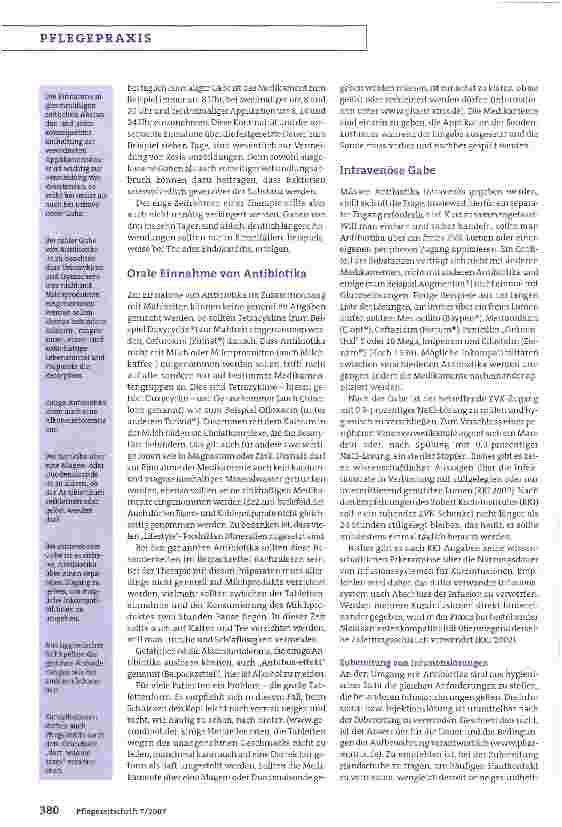 Vorschauseite 2: Antiobiotika richtig applizieren