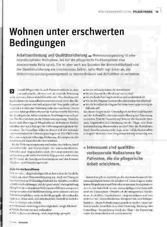 Vorschauseite 1: Wohnen unter erschwerten Bedingungen