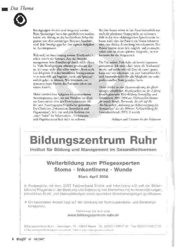 Vorschauseite 6: Austrittsmanagement bei Stomaanlage