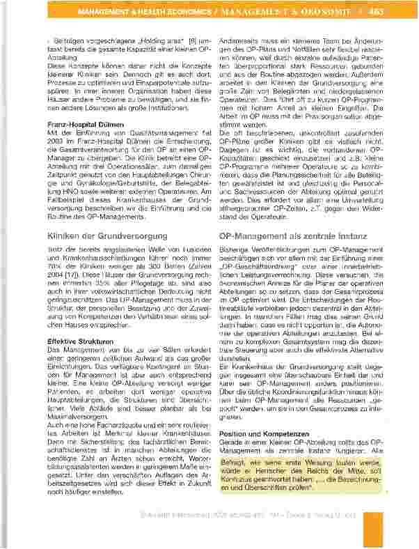 Vorschauseite 2: OP-Management im Krankenhaus der Grundversorgung