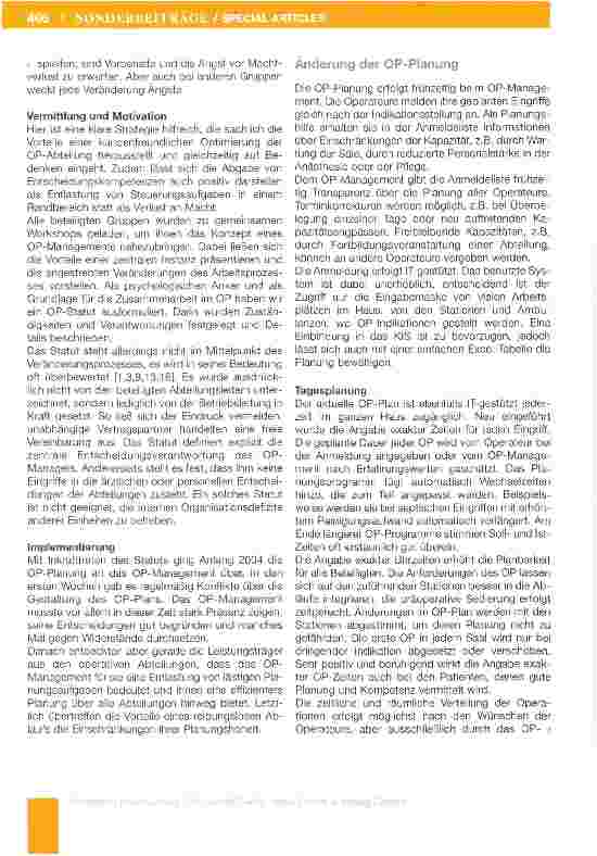 Vorschauseite 4: OP-Management im Krankenhaus der Grundversorgung