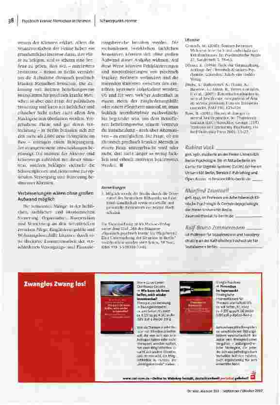 Vorschauseite 3: Psychisch krank ins Pflegeheim?