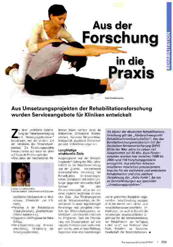 Vorschauseite 1: Aus der Forschung in die Praxis