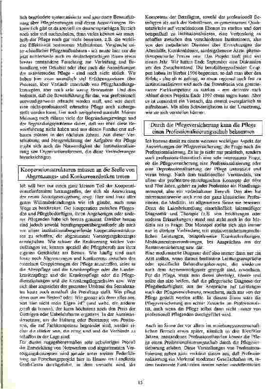 Vorschauseite 4: Auswirkungen der Pflegeversicherung auf die Pflegeberufe