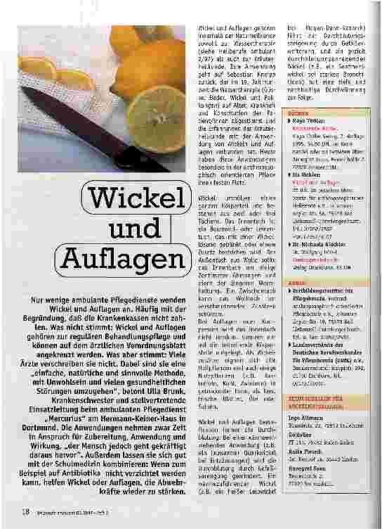 Vorschauseite 1: Wickel und Auflagen