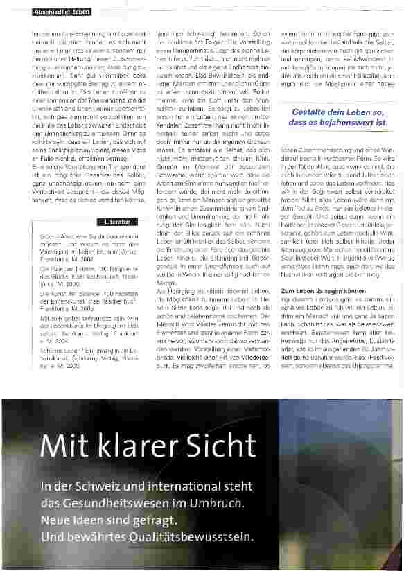 Vorschauseite 3: Lebenskunst und Kunst des Umgangs mit dem Tod