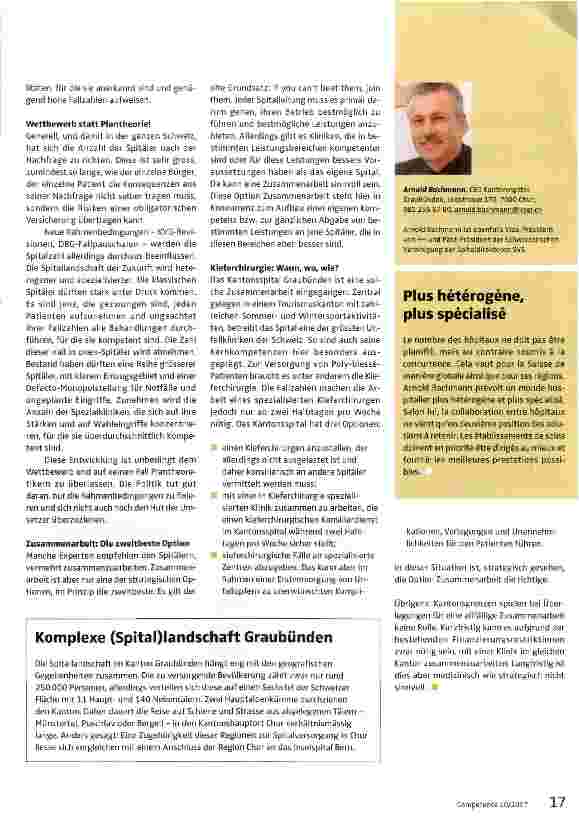 Vorschauseite 2: Patienten an die Macht:Die Zürcher Spitäler wissen wie.
