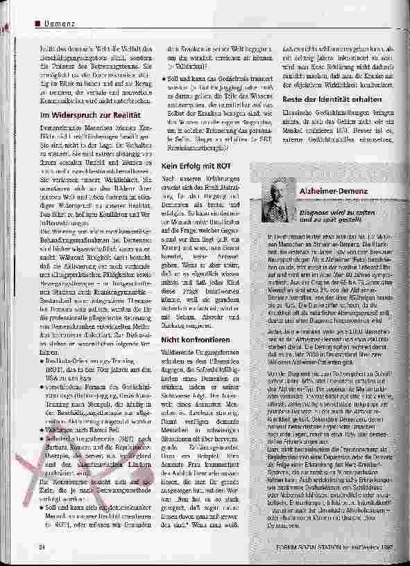Vorschauseite 3: Den Spuren innerer Welten folgen Psychotherapeutische Aspekte bei Alzheimer-Demenz