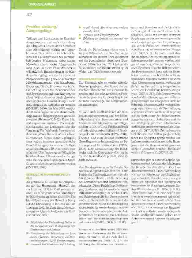Vorschauseite 2: „Es müsste so ein bisschen System in der Arbeit sein!“ Eine qualitative Studie zur Mitwirkung von Heimbeiräten in Pflegeeinrichtungen: Ergebnisse aus Fokusgruppenbefragungen und E…