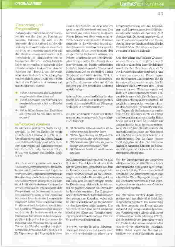 Vorschauseite 3: „Es müsste so ein bisschen System in der Arbeit sein!“ Eine qualitative Studie zur Mitwirkung von Heimbeiräten in Pflegeeinrichtungen: Ergebnisse aus Fokusgruppenbefragungen und E…