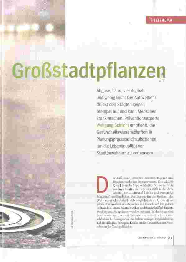 Vorschauseite 2: Mehr Lebensraum für Großstadtpflanzen