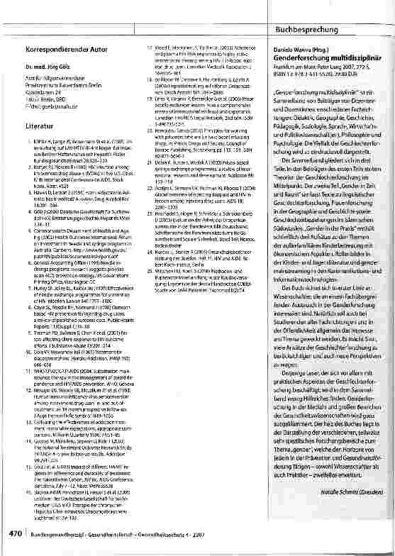 Vorschauseite 6: HIV-Prävention bei Drogenkonsumenten