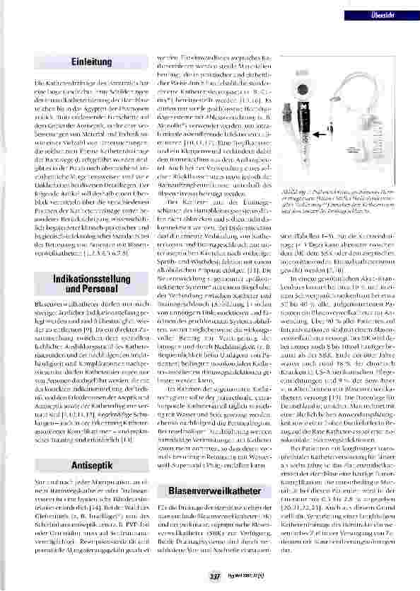 Vorschauseite 2: Katheterdrainage der Harnblase - Stand der Technik und Bedeutung für die Infektionsprävention