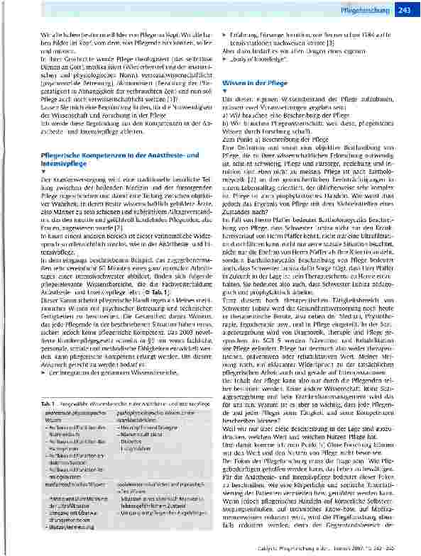 Vorschauseite 2: Pflegeforschung in der Anästhesieund Intensivpflege