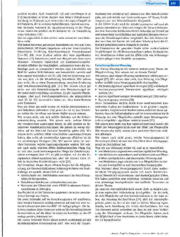 Vorschauseite 4: Pflegeforschung in der Anästhesieund Intensivpflege