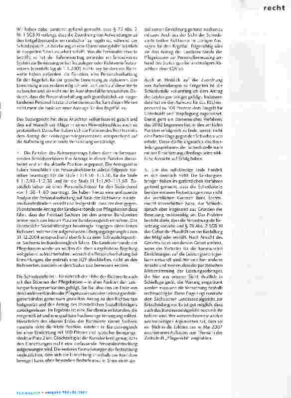 Vorschauseite 2: Schiedsentscheidung über den Rahmenvertrag für die vollstationäre Versorgung in Sachsen