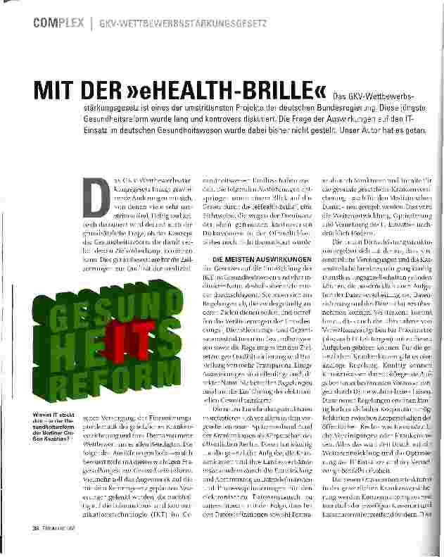 Vorschauseite 1: MIT DER»eHEALTH-BRILLE«