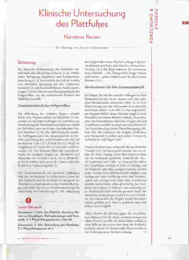Vorschauseite 1: Klinische Untersuchung des Plattfußes