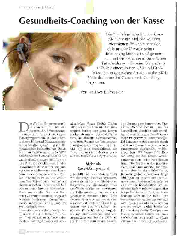 Vorschauseite 1: Gesundheits-Coaching von der Kasse