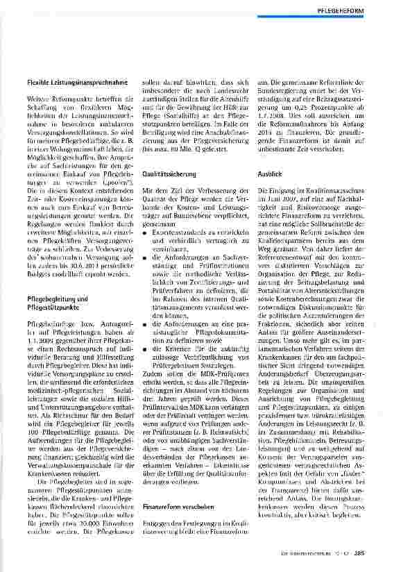 Vorschauseite 2: Reformbaustelle Pflege