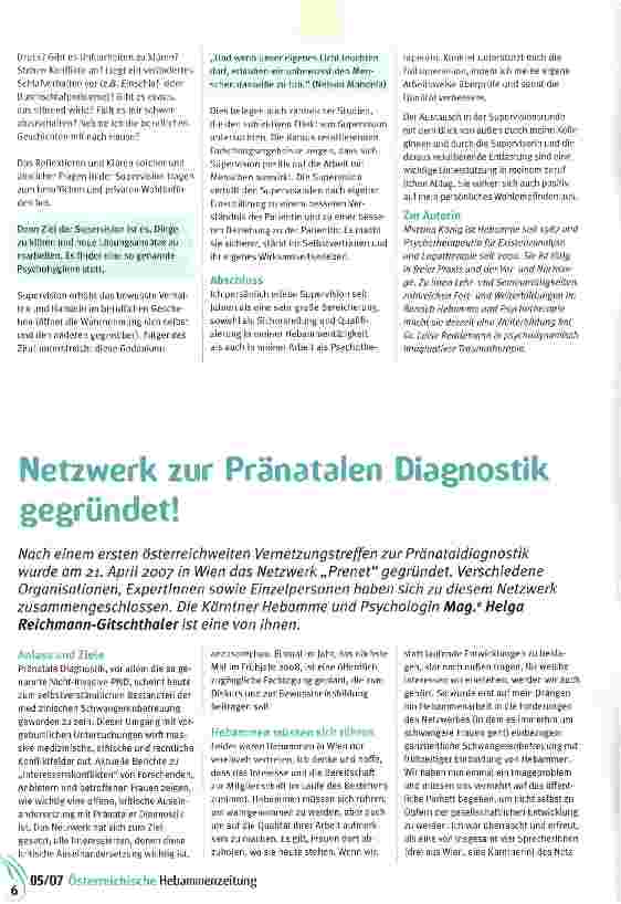 Vorschauseite 1: Netzwerk zur Pränatalen Diagnostik gegründet!
